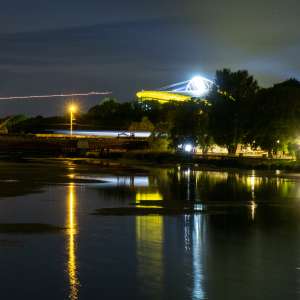 Zeppelinbrücke bei Nacht Zeppelinbrücke bei Nacht
